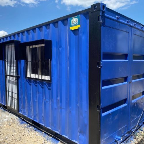 Contenedor oficina 20 pies con baño y cocina 12